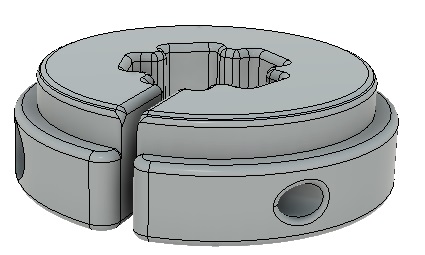 Tube endcaps, 3D-printed