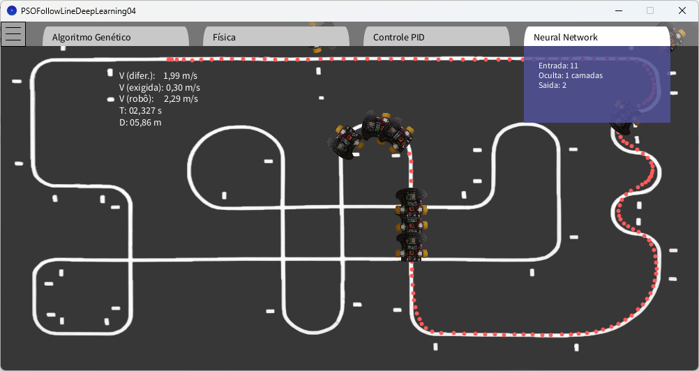 PSO Follow Line Deep Learning Demo
