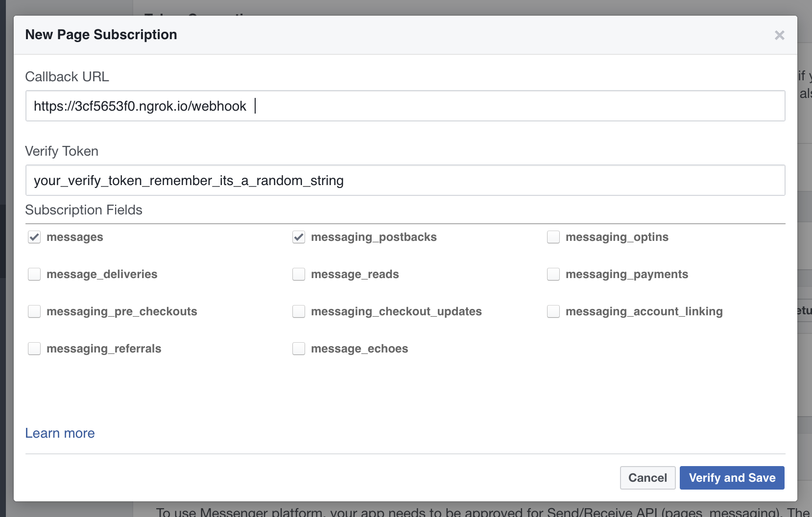 webhook setup