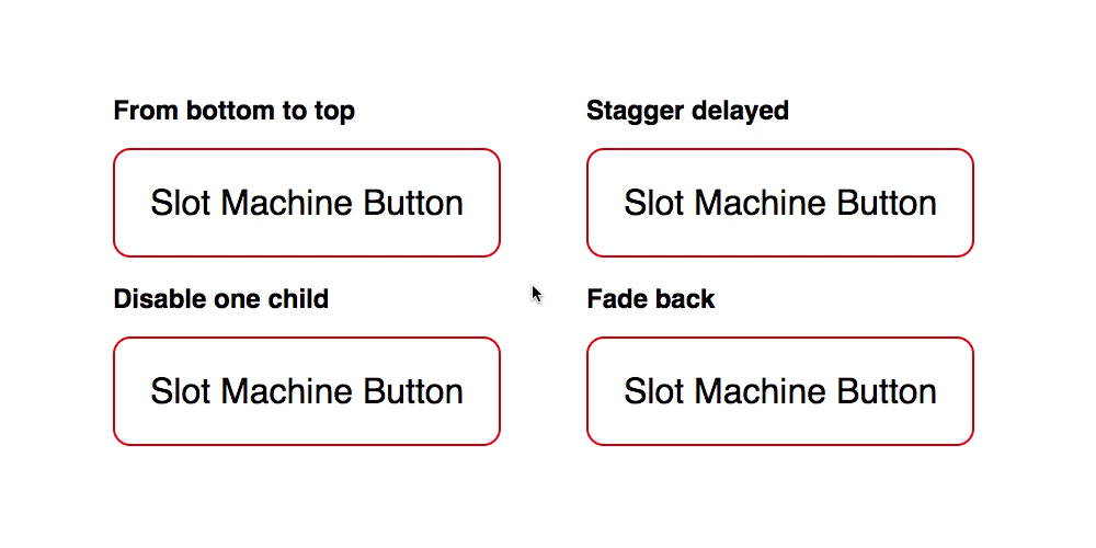 Slot Machine Buttons Demo