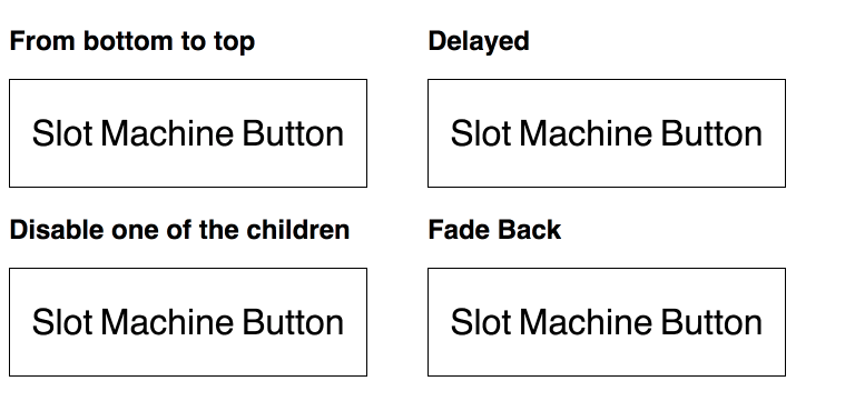 Slot Machine Button Demo