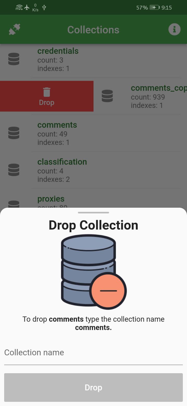 dropCollection