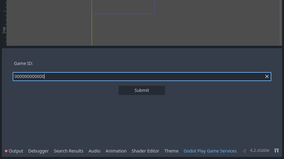 Screenshot of the new dock in the bottom panel of the Godot Editor