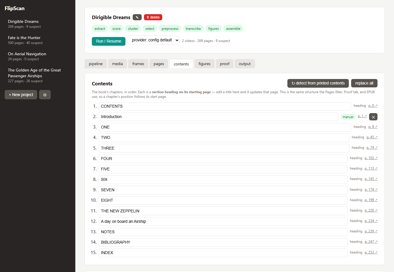 Contents tab
