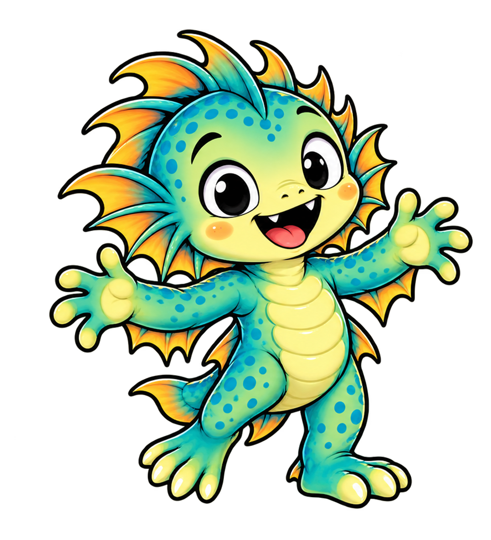 Original aquatic monster character