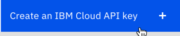Create an IBM Cloud API key