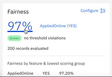 Fairness monitor