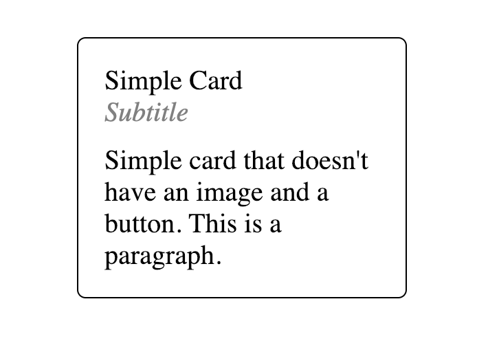 Simple Card