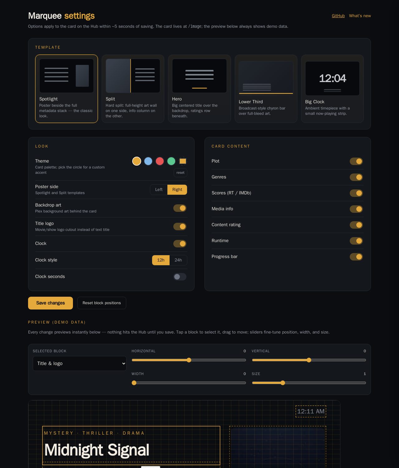 Settings UI