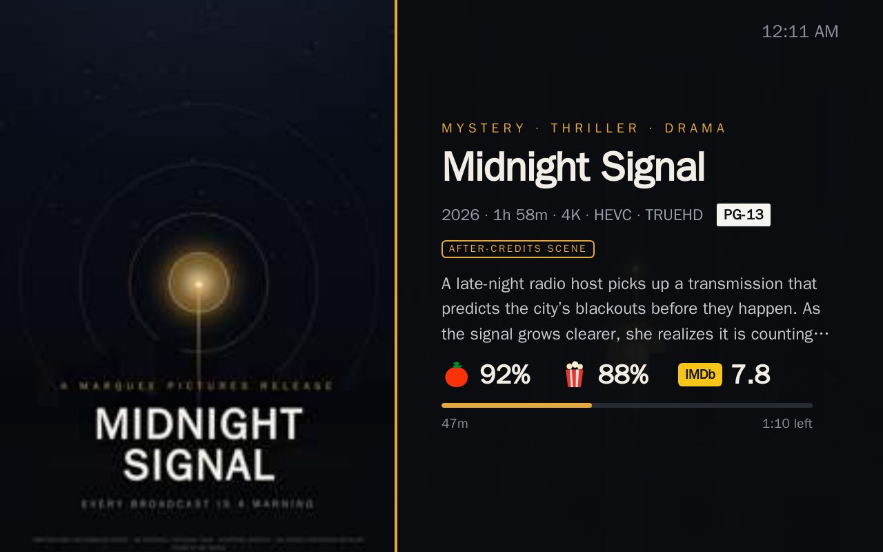Marquee Split template