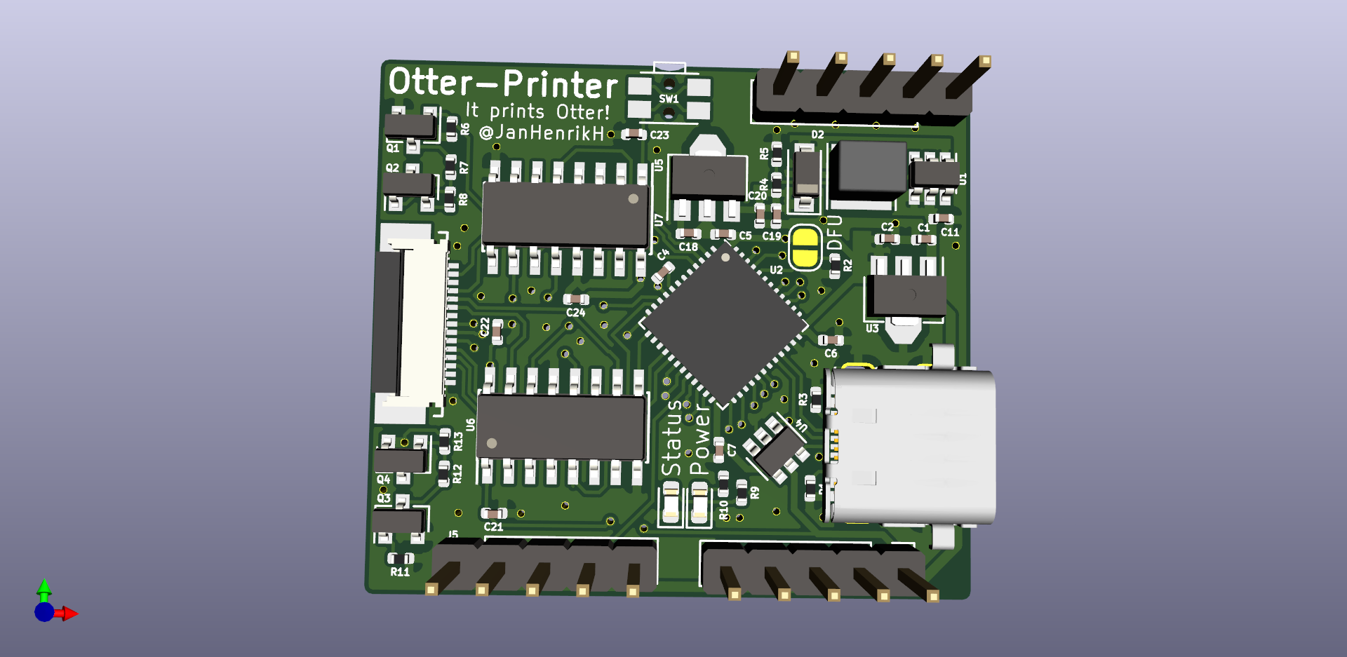 Printer otter, from the project README