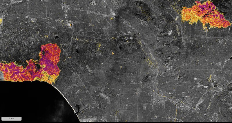 Los Angeles fires: burn severity, read by Neuroglancer, a web map or GDAL