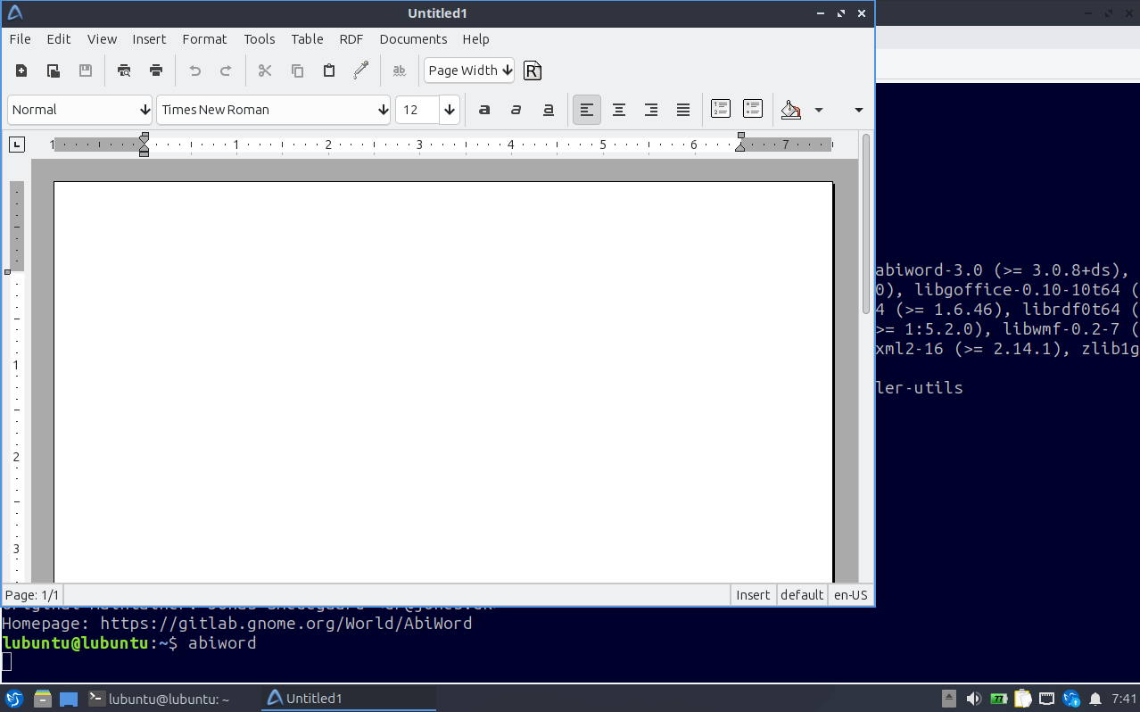 ChromaPress generated ISO running AbiWord
