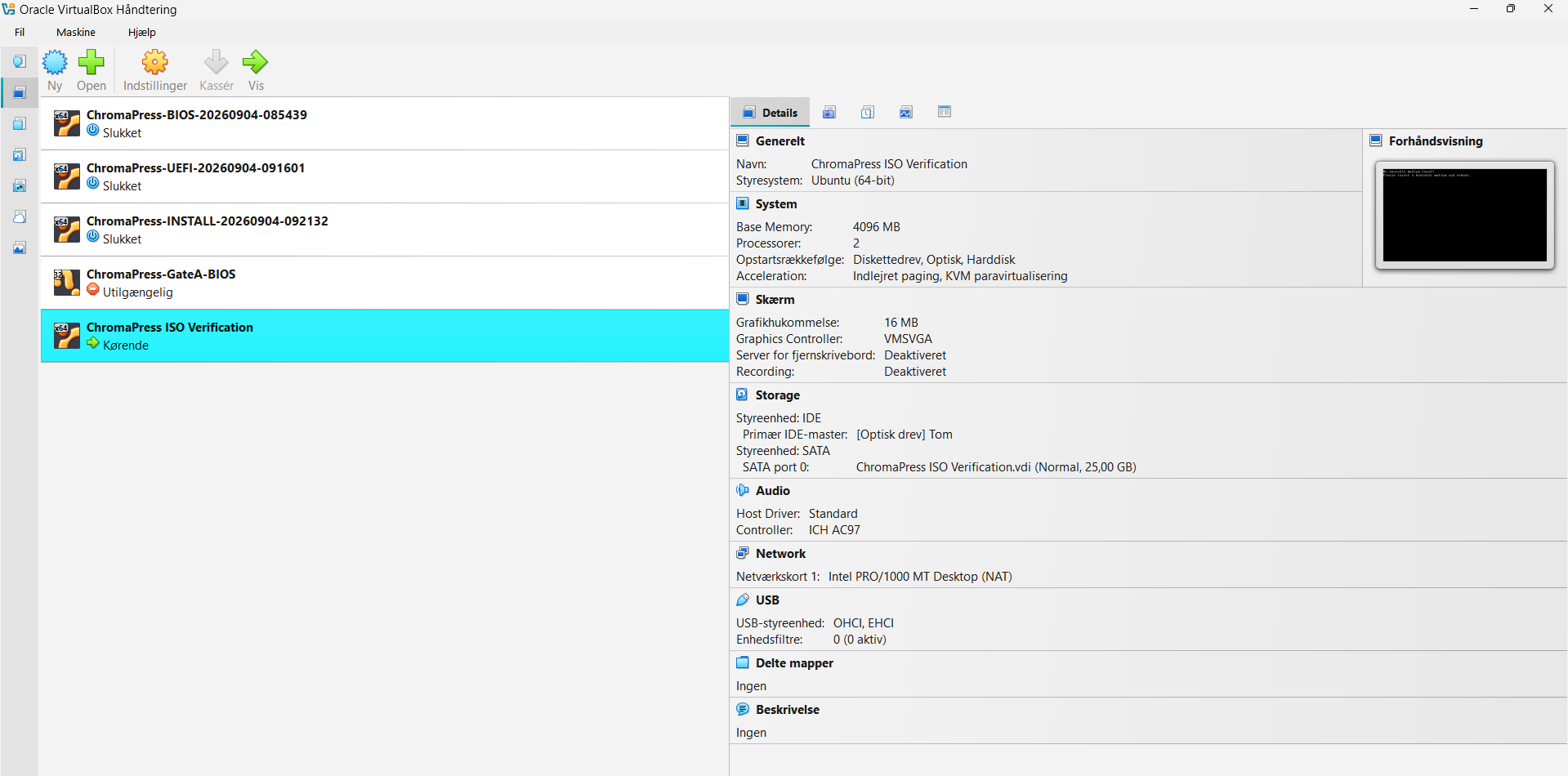 VirtualBox boot medium check