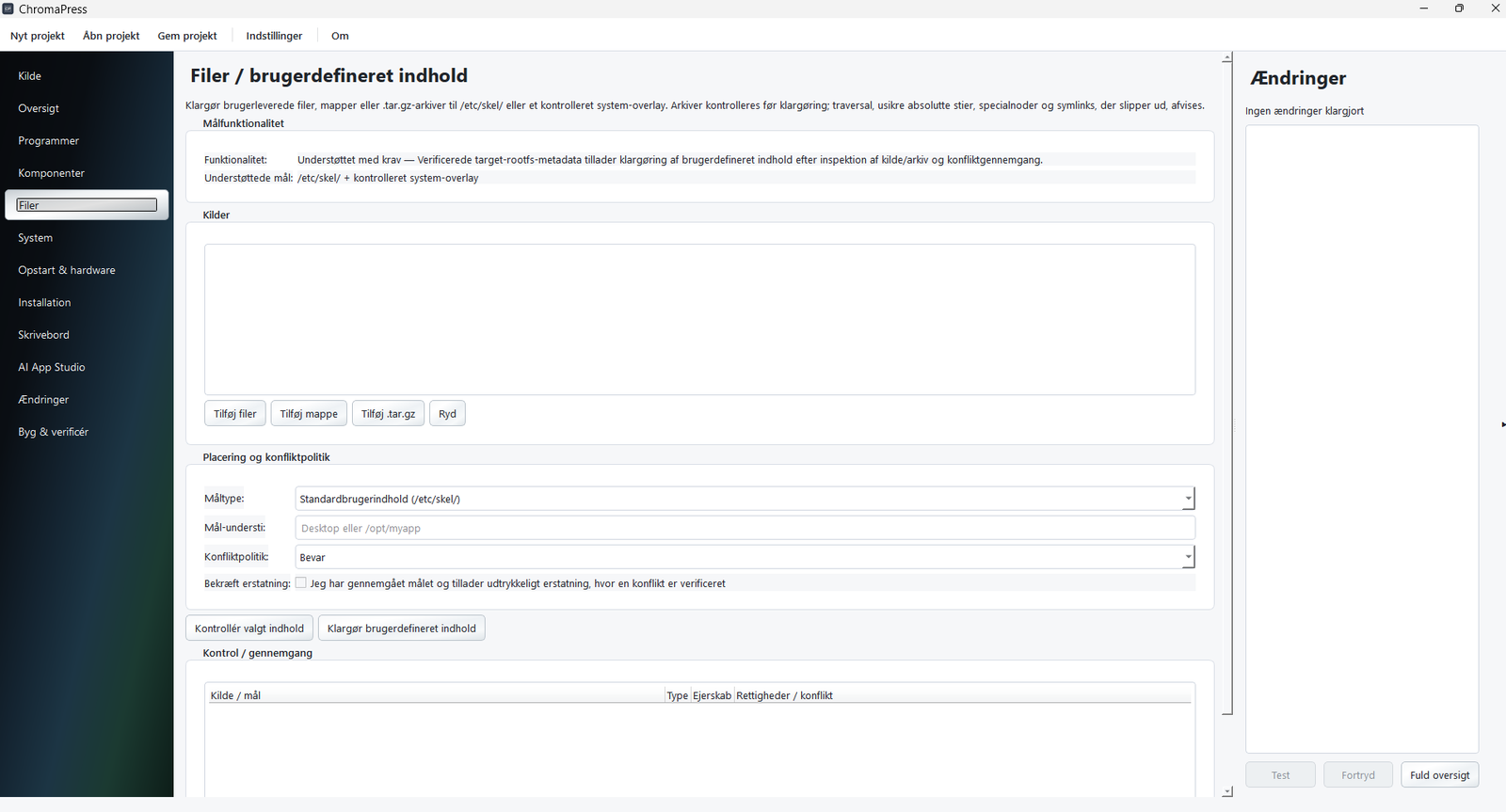 ChromaPress files and custom content