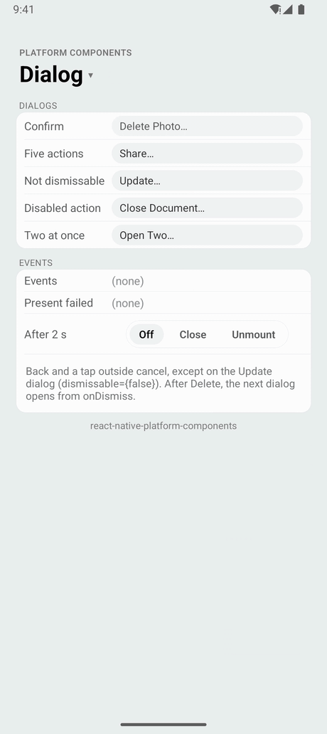Dialog on Android