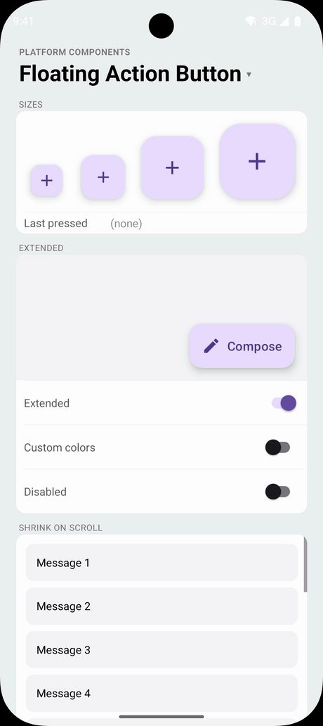 FloatingActionButton on Android