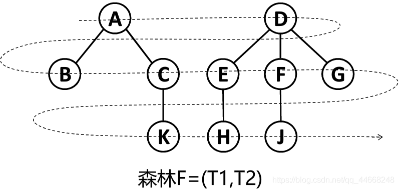 森林层次遍历