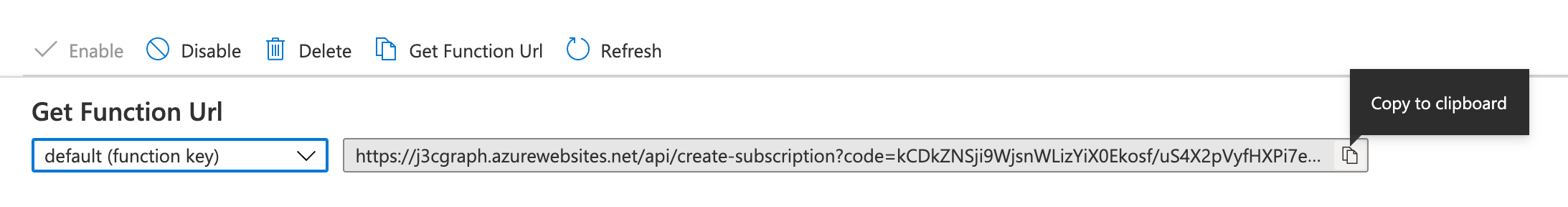 Execute create-subscription function
