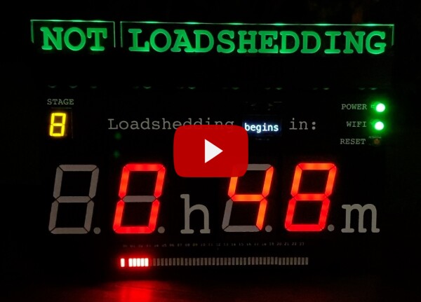 I made a loadshedding clock