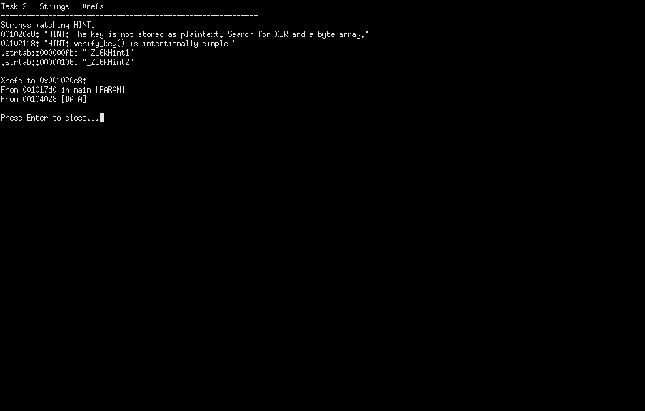 strings and xrefs evidence