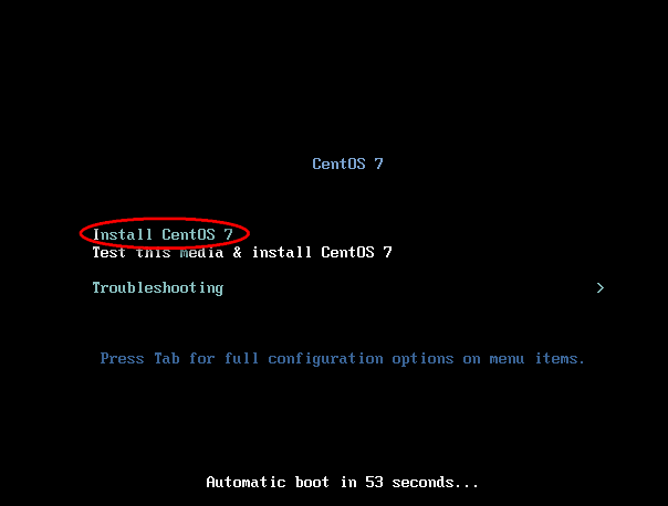 CentOS 7 系统安装界面截图