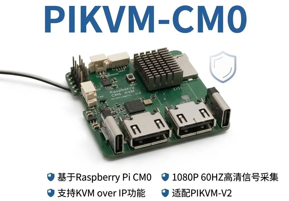 基于树莓派 CM0 的 IPKVM 无线采集卡