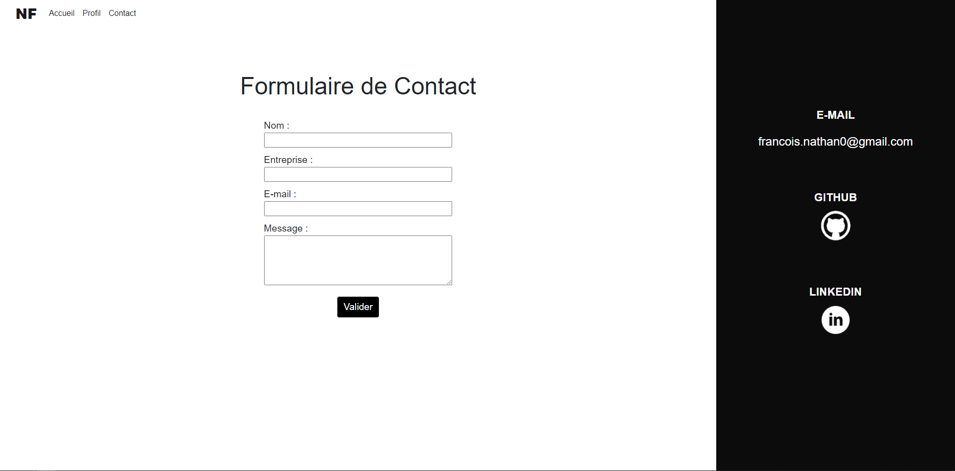 Formulaire de Contact