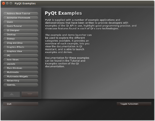 PyQt Examples launcher