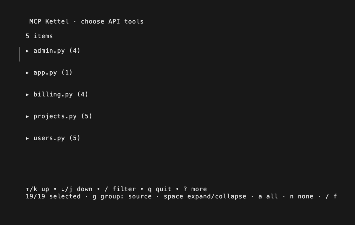 Routes grouped by source file