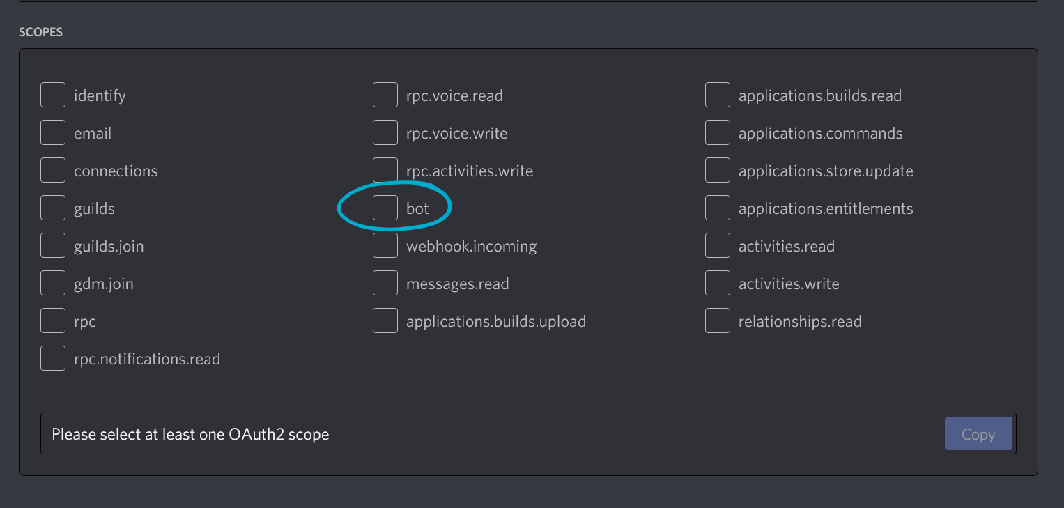 selecting scopes