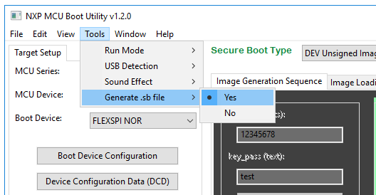 NXP-MCUBootUtility_setGenerateSbFile