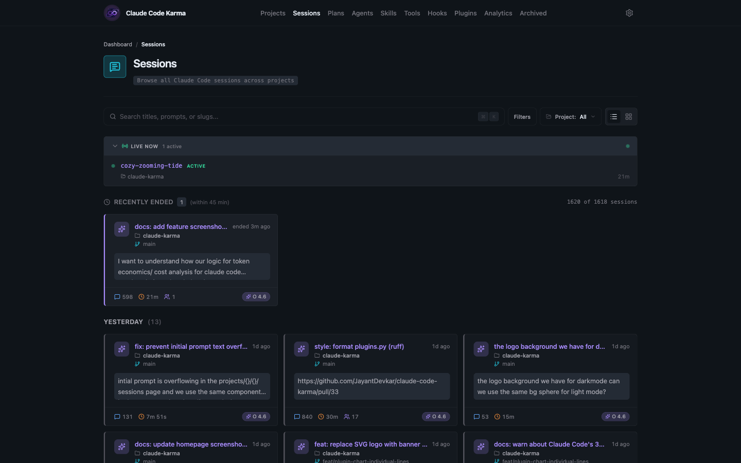 Session Browser