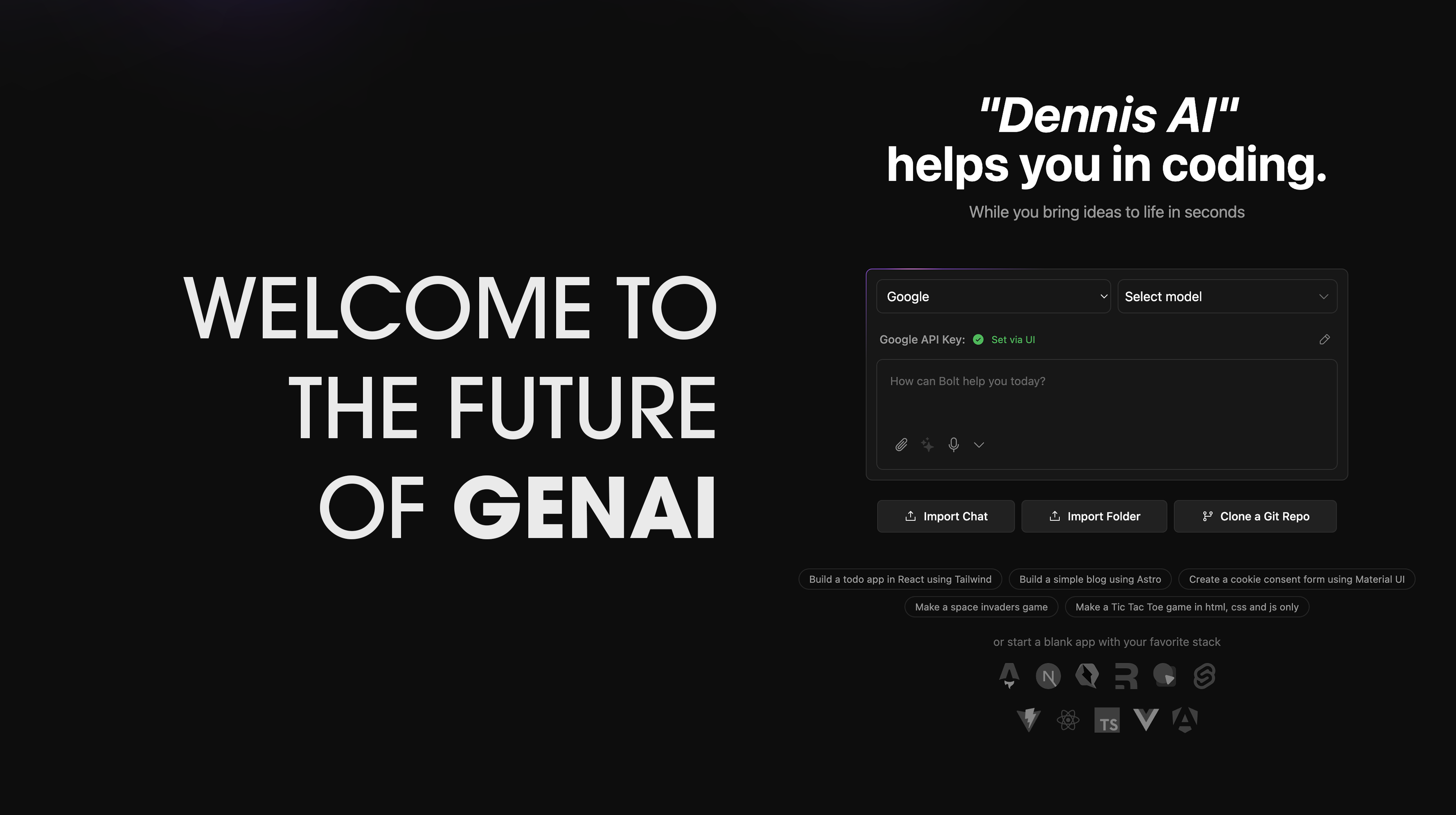 Dennis: AI-Powered Full-Stack Web Development in the Browser