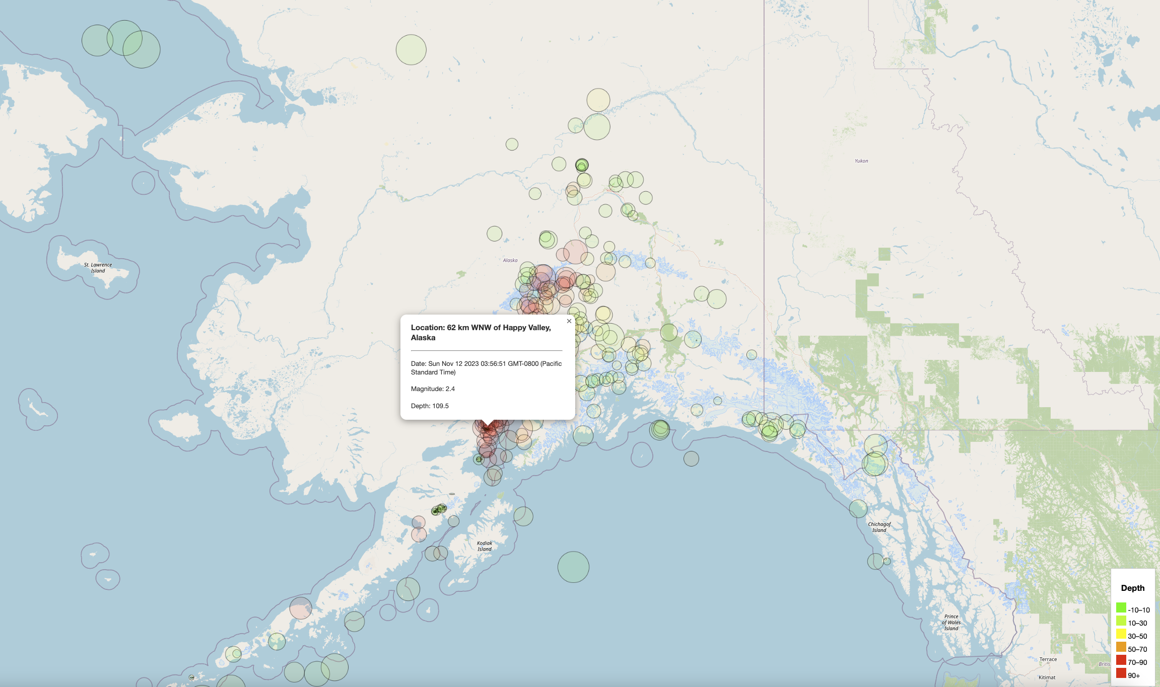 Earthquake in Alaska