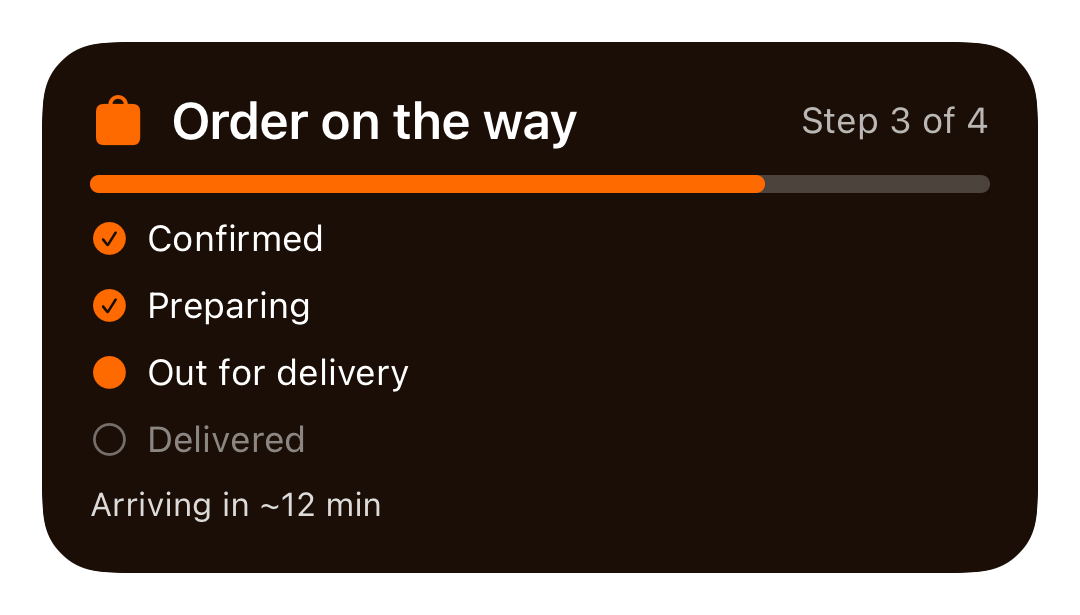 Delivery Live Activity
