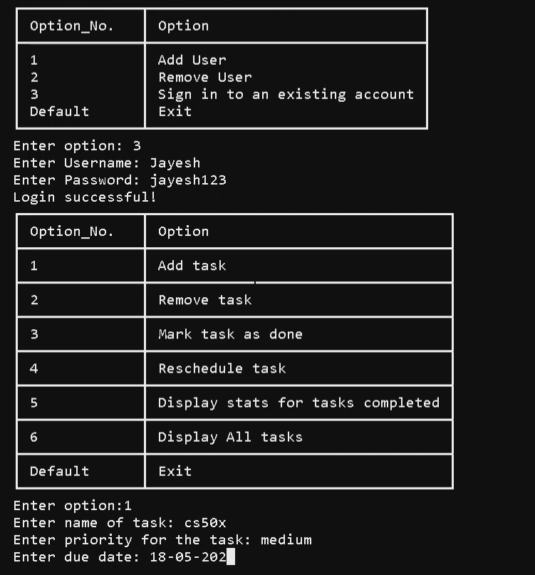 Two Menus for the Project