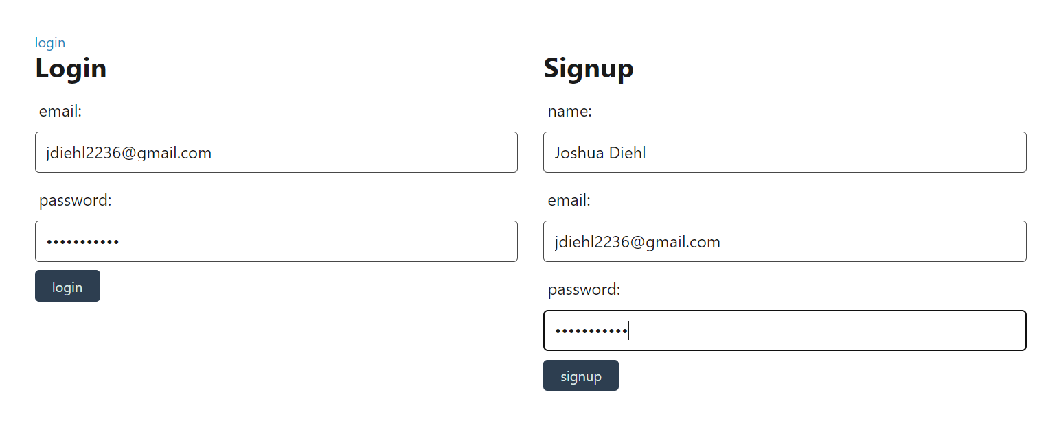 Signup Page