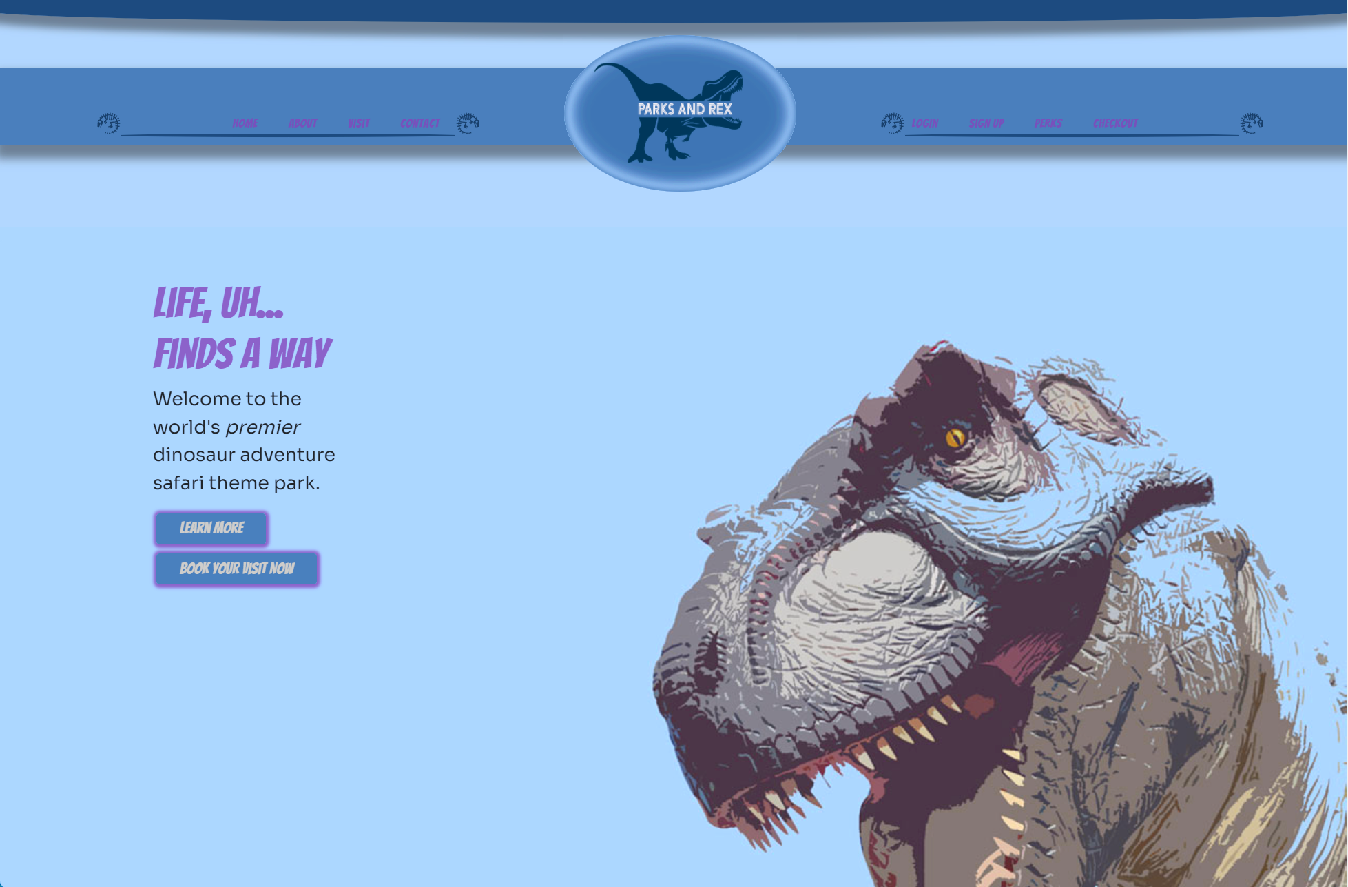 Parks & Rex Landing Page