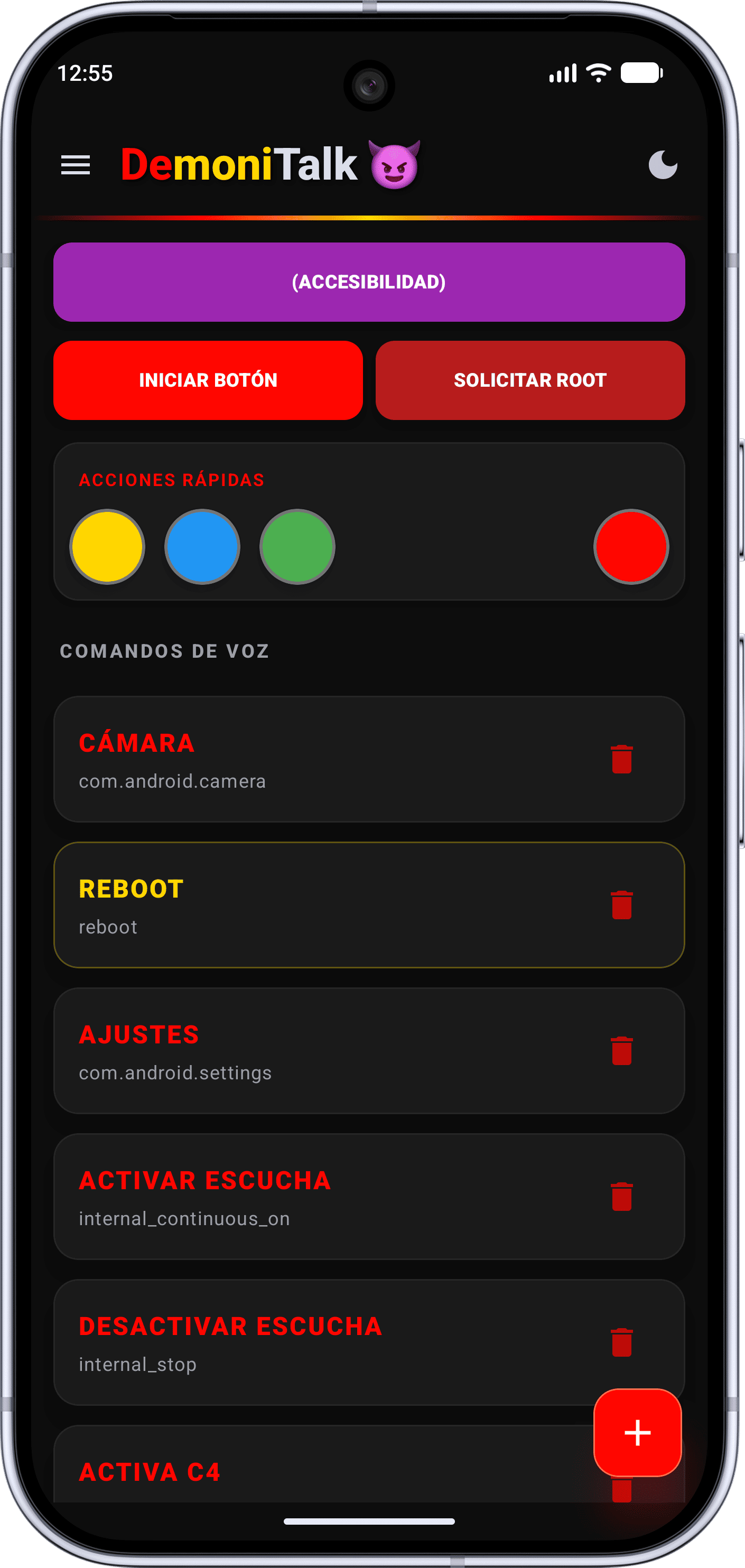 DemoniTalk dark interface screenshot
