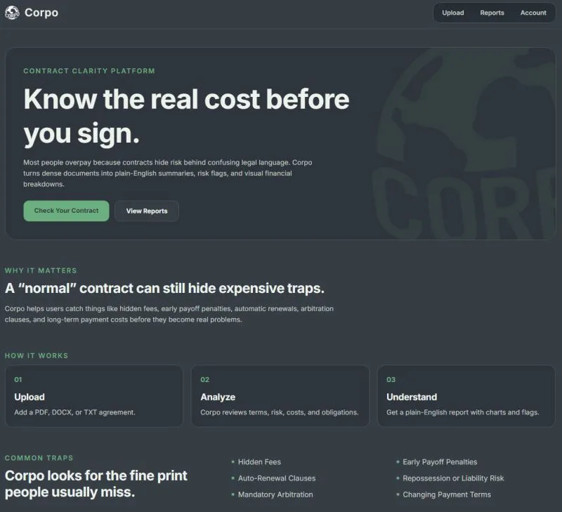 CORPO — AI CORPORATE TRANSLATOR screenshot 1