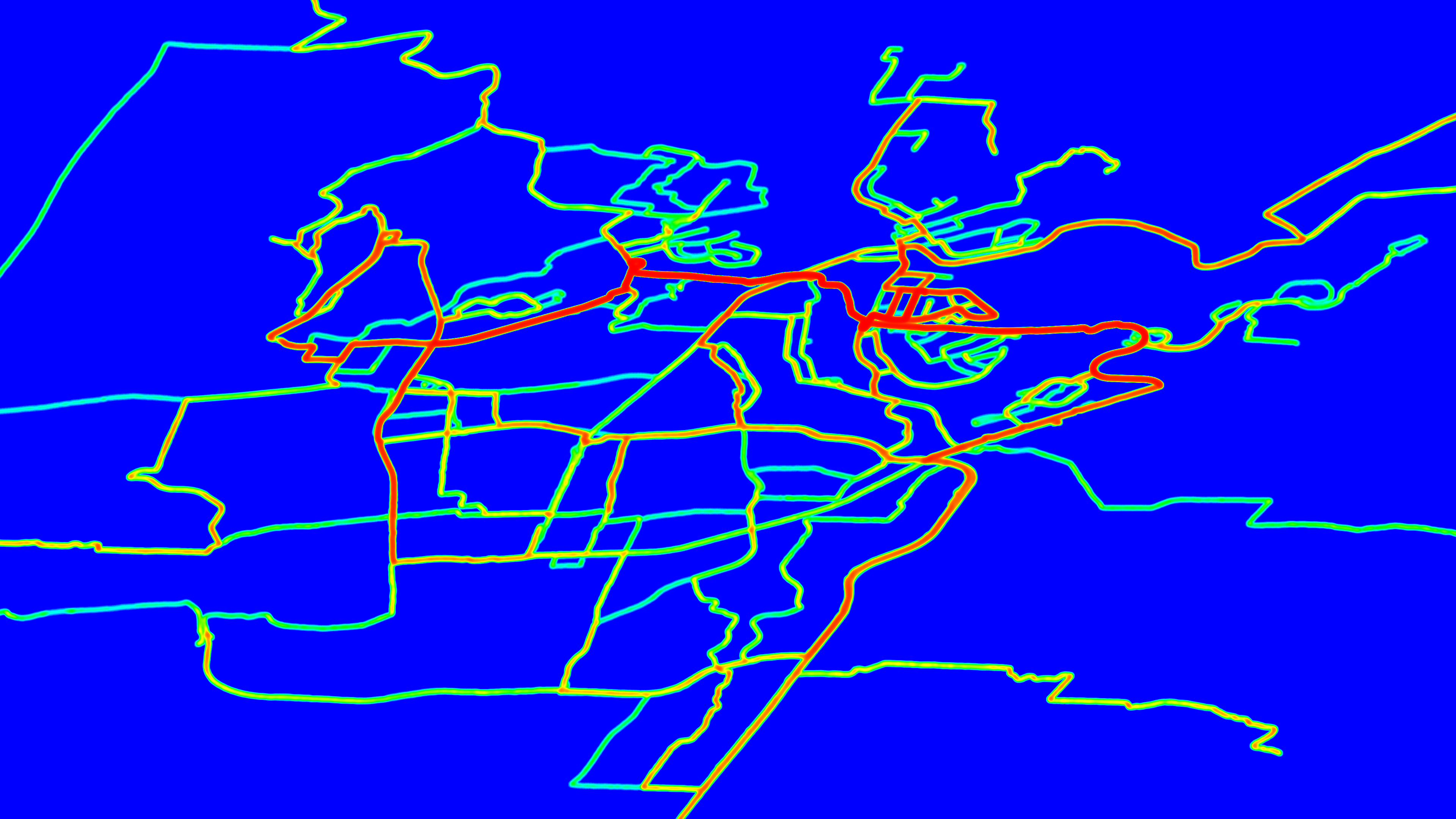 Blue to red rainbow colormap