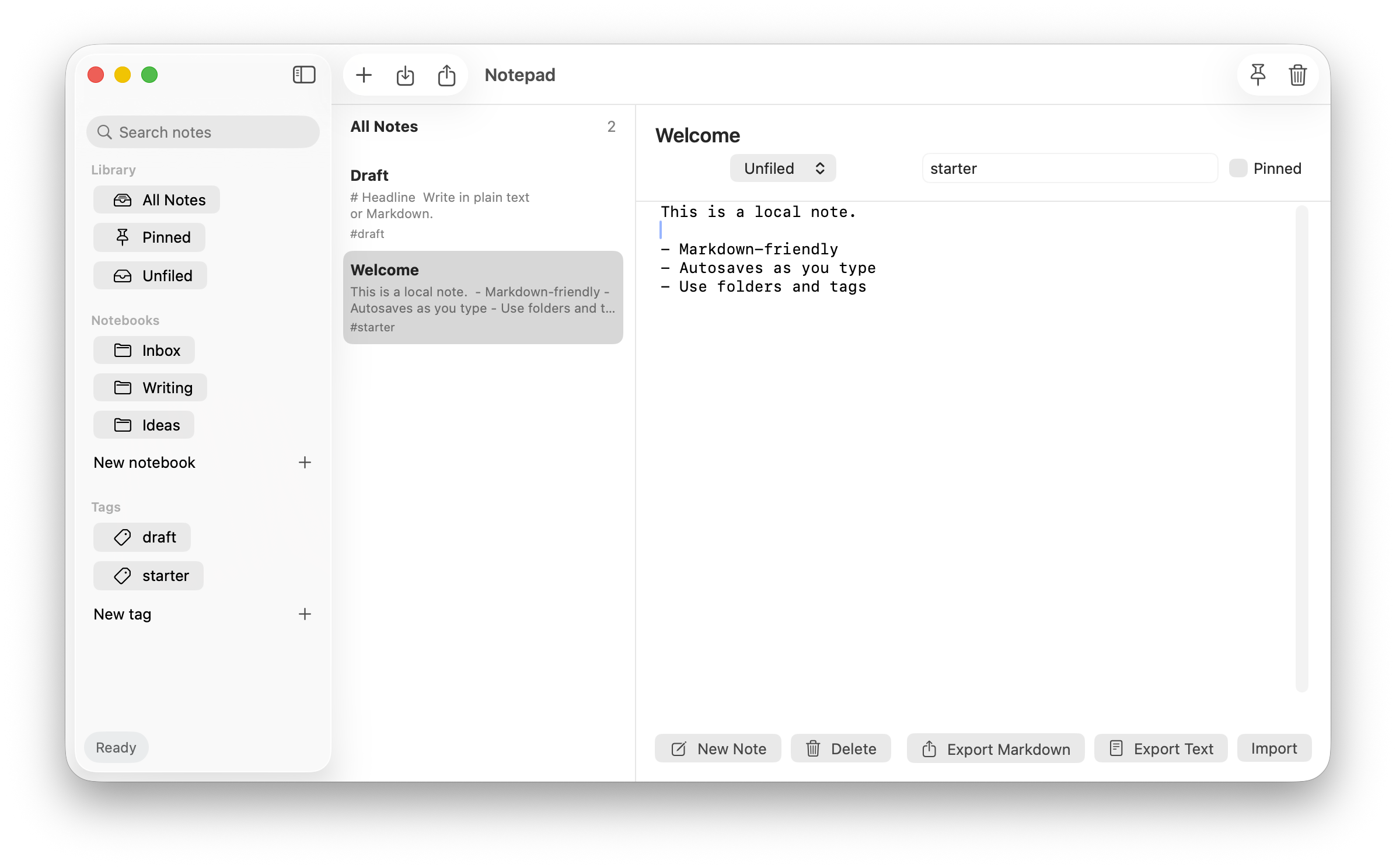 Notepad generated with Ironsmith.