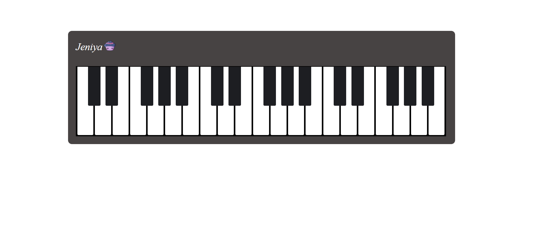 Simple CSS Piano