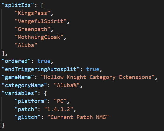 JSON Configuration for Aluba%