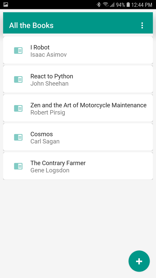 App screen - List