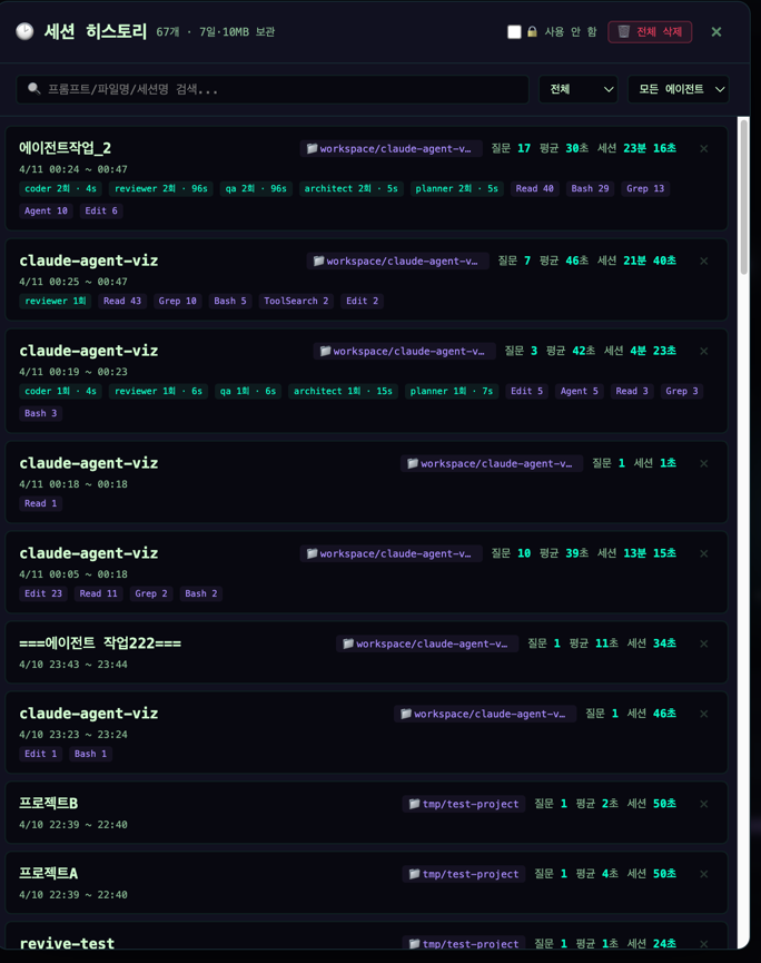 세션 히스토리