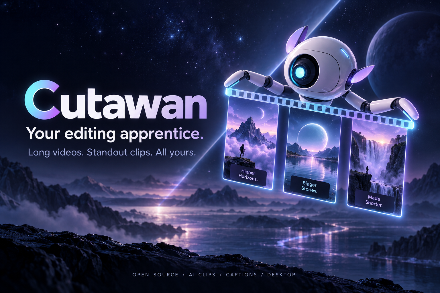Cutawan: turn long videos into captioned shorts on your desktop