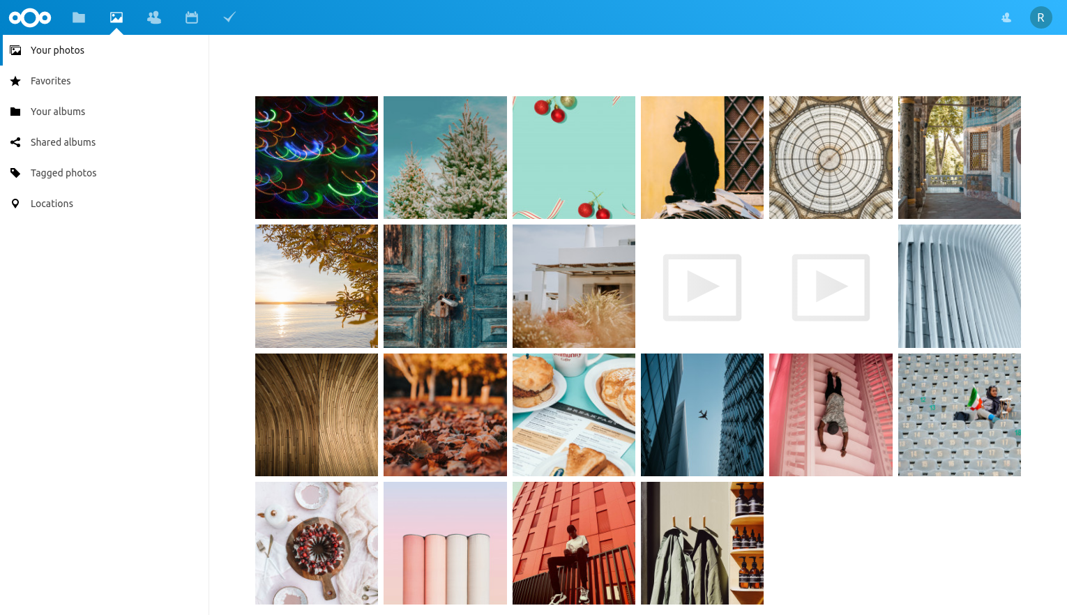 Work in progress screenshot of Nextcloud Photos App