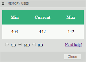 MeMoryUsed palette